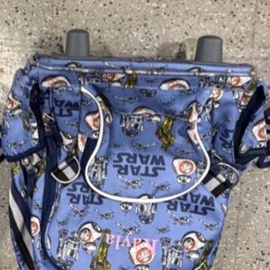 Pottery Barn Kids Light Blue Star Wars Rolling Backpack
